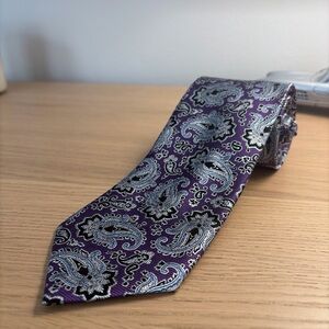 Purple Joseph A. Bank Paisley Men's Tie
